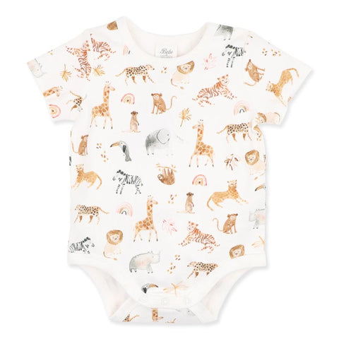 BEBE BILLIE PRINT ORGANIC  BODYSUIT