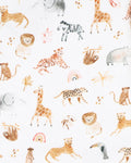 BEBE BILLIE PRINT ORGANIC  BUTTON FRONT BODYSUIT