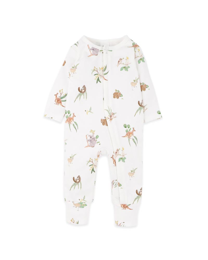 BEBE AUSTRALIANA ORGANIC LS  ZIPSUIT