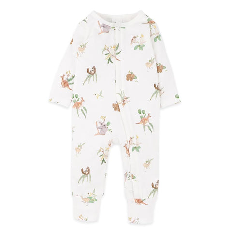 BEBE AUSTRALIANA ORGANIC LS  ZIPSUIT