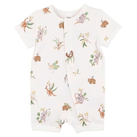 BEBE AUSTRALIANA ORGANIC SS  ZIPSUIT
