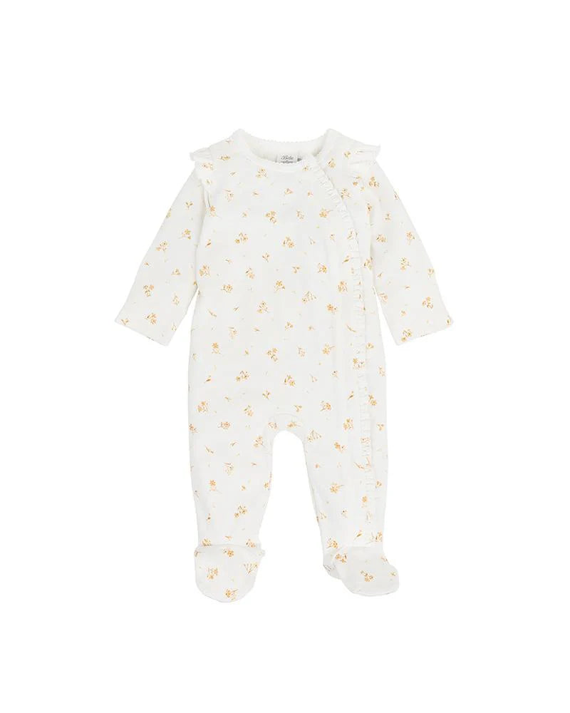 BEBE BAILEY FLORAL LS ZIP ONESIE