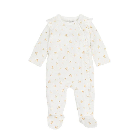 BEBE BAILEY FLORAL LS ZIP ONESIE