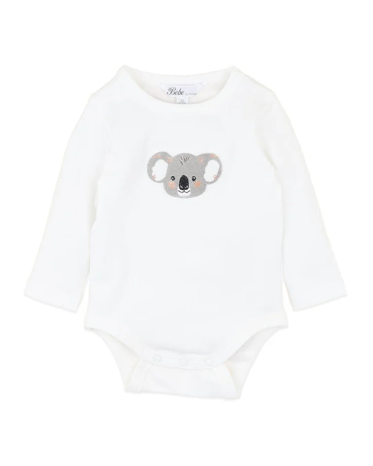 BEBE CHARLIE KOALA ORGANIC LS BODYSUIT