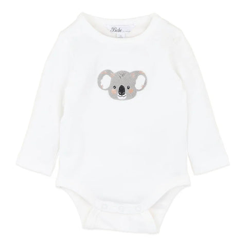 BEBE CHARLIE KOALA ORGANIC LS BODYSUIT