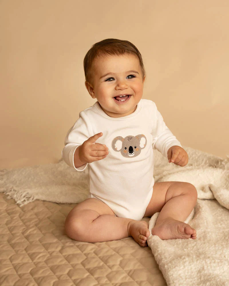 BEBE CHARLIE KOALA ORGANIC LS BODYSUIT