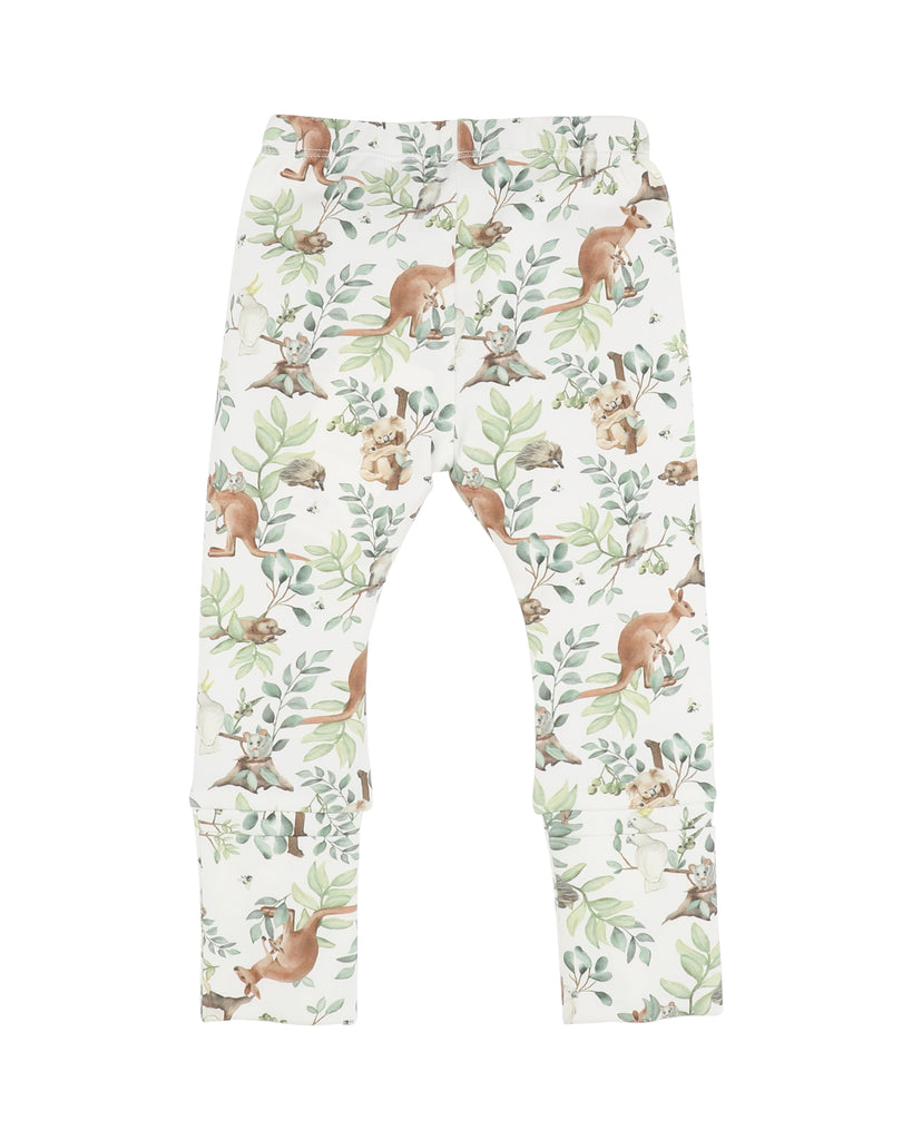 BEBE CHARLIE ORGANIC TURN BACK FEET LEGGINGS
