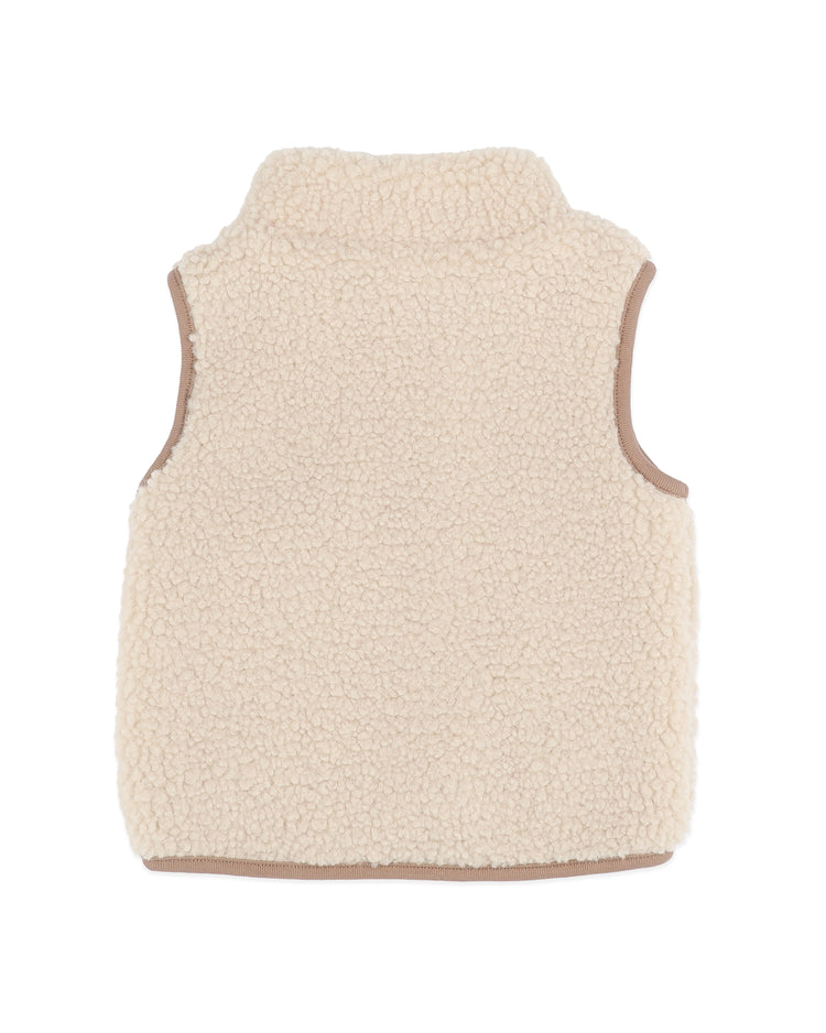 BEBE NATURAL SHERPA VEST 3-7Y