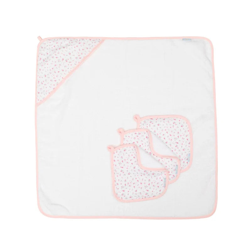 ALL4ELLA Baby hooded towel - Pink Petals