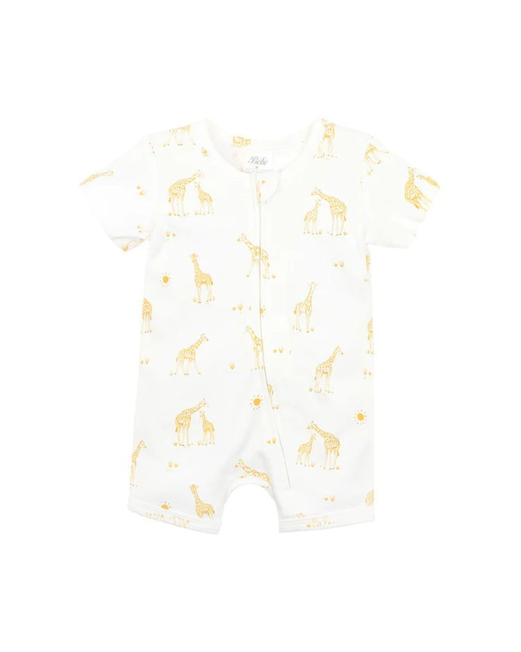 BEBE GIRAFFE ORGANIC SS ROMPER