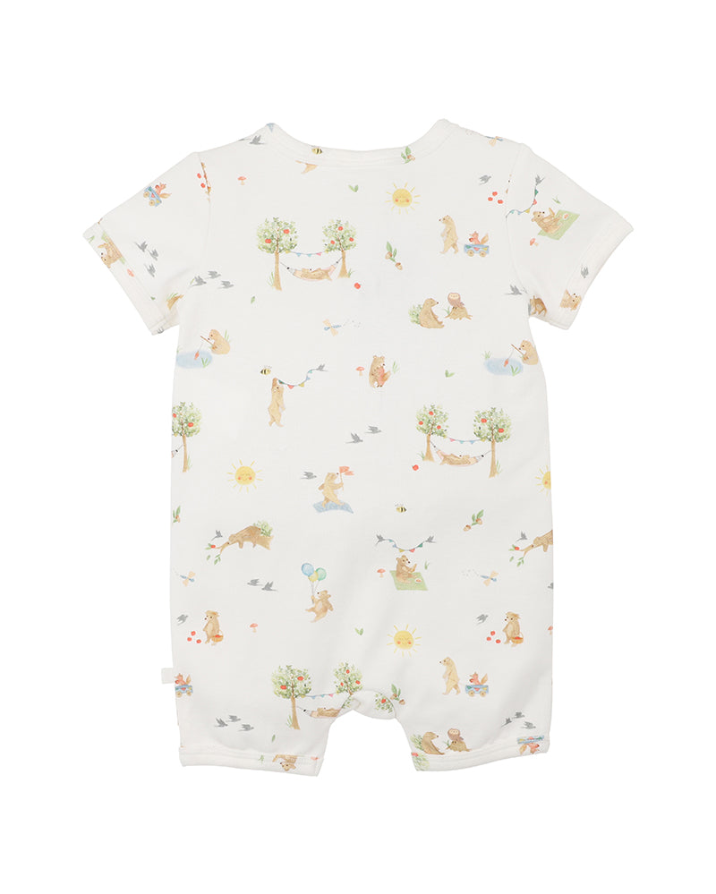 BEBE  BEAR ORGANIC SS  ZIPSUIT