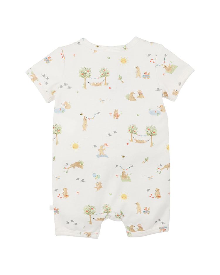 BEBE BEAR ORGANIC SS ZIPSUIT