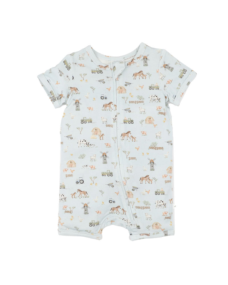 BEBE  FARM ECOCOSY  SS ZIPSUIT