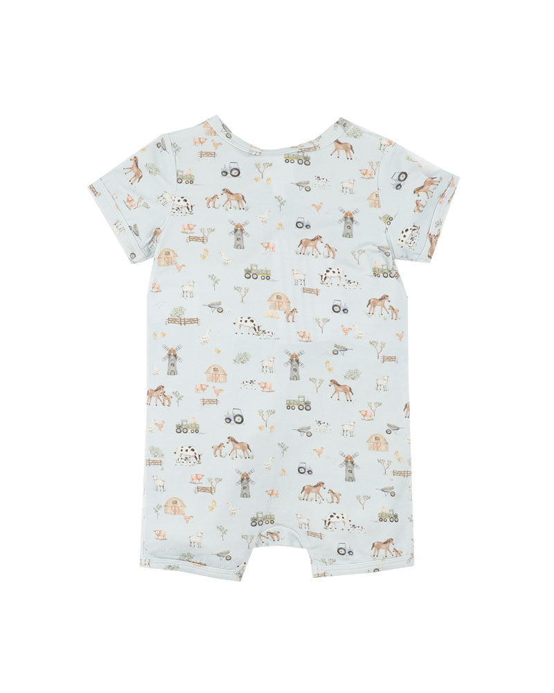 BEBE  FARM ECOCOSY  SS ZIPSUIT