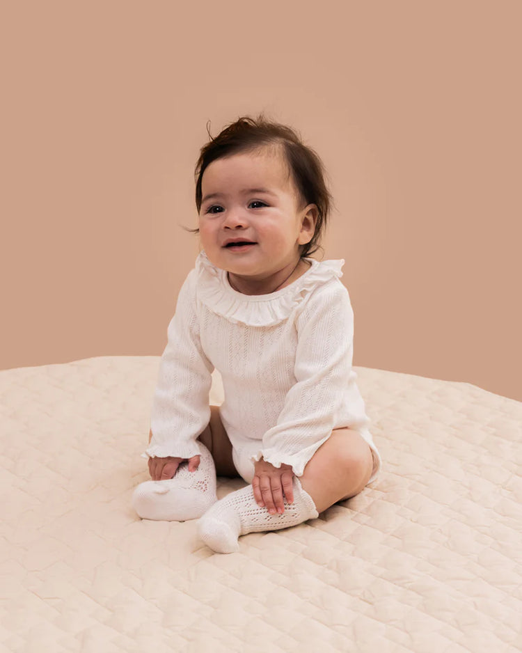 BEBE CLOUD POINTELLE LS BODYSUIT