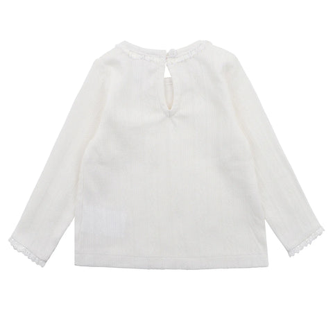 BEBE CLOUD ORGANIC  POINTELLE LS TEE