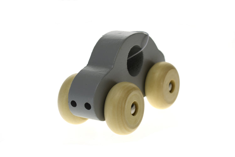 SIMPLE WOODEN TOY CAR-- GREY