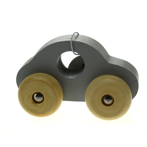 SIMPLE WOODEN TOY CAR-- GREY