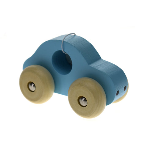 SIMPLE WOODEN TOY CAR-- BLUE