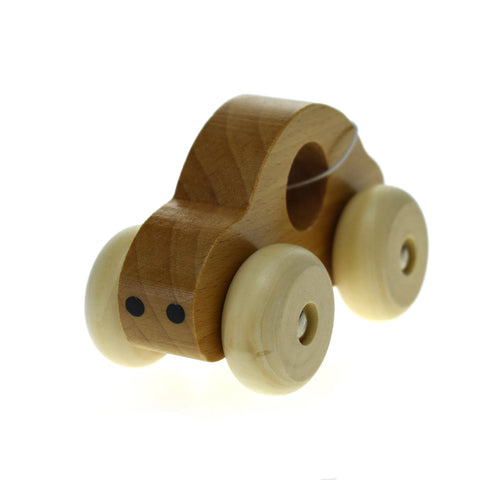 SIMPLE WOODEN TOY CAR-- NATURAL