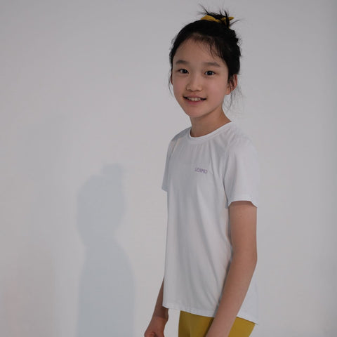 Lesimo Girls CoolTouch Mesh Tee - White