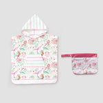 Lesimo Sand Free Kids Hooded Towel - Mermaid Melody with free wet bag