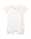 BEBE  EVIE TOILE PRINT SS WRAP ROMPER