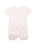 BEBE  EVIE TOILE PRINT SS WRAP ROMPER