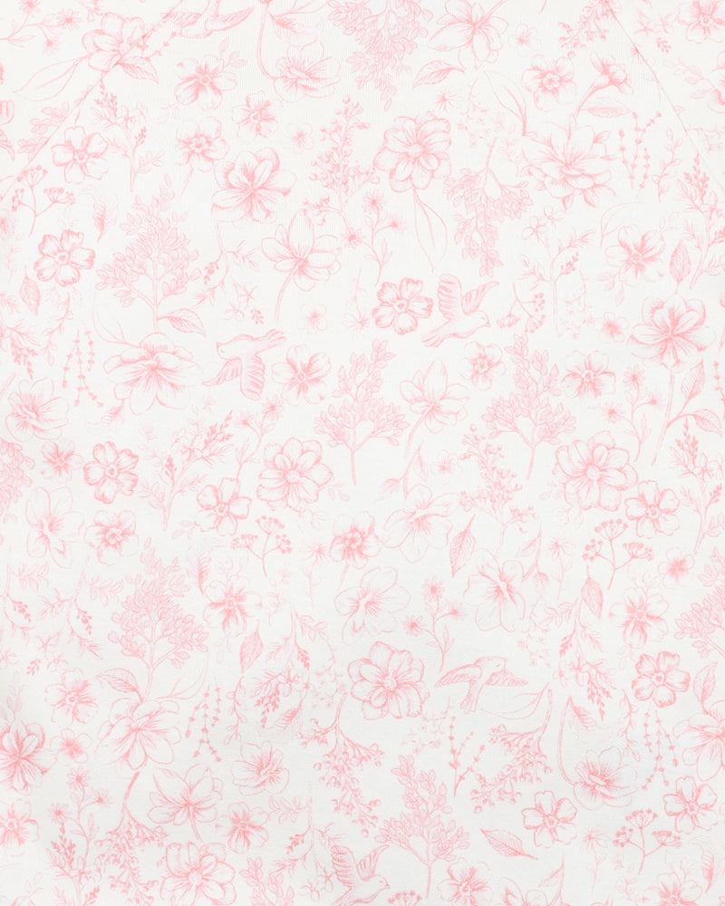 BEBE  EVIE TOILE PRINT SS WRAP ROMPER