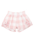 BEBE LARA EMBROIDERED CHECK SHORTS 3-7 YRS