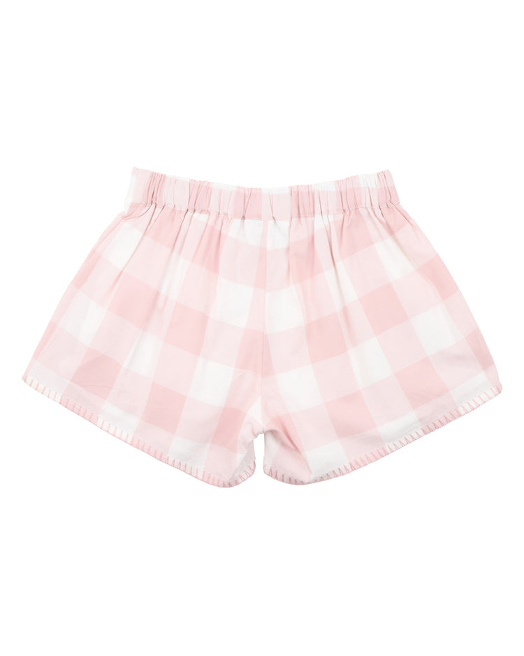 BEBE LARA EMBROIDERED CHECK SHORTS 3-7 YRS