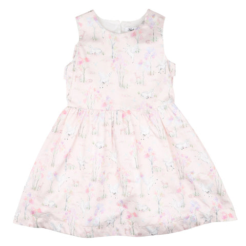 BEBE FLORENCE PRINT DRESS 3-7 YRS