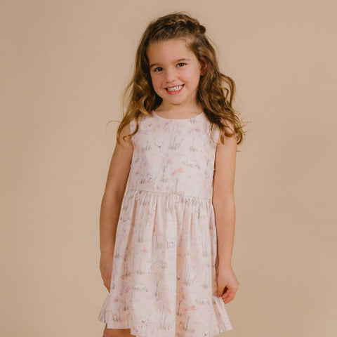 BEBE FLORENCE PRINT DRESS 3-7 YRS