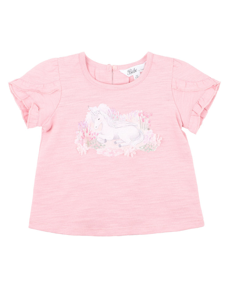 BEBE FLORENCE UNICORN TEE 3-7 YRS