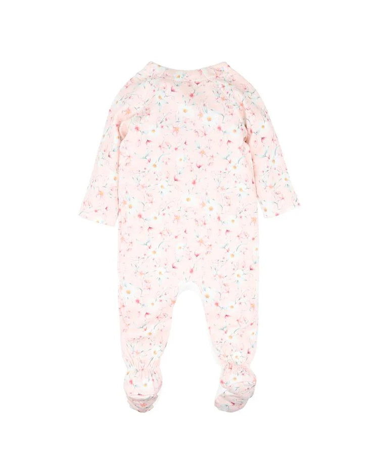 BEBE ZOE PRINT LS WRAP ONESIE