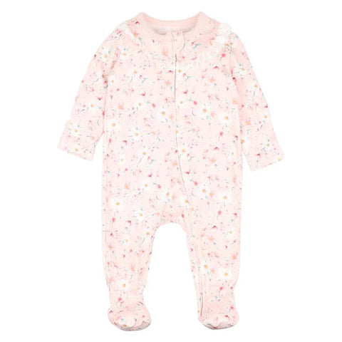 BEBE ZOE PRINT LS ZIP ONESIE