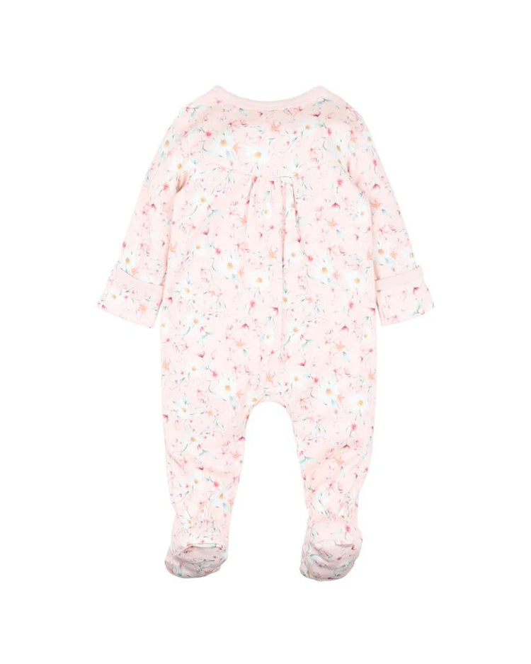 BEBE ZOE PRINT LS ZIP ONESIE