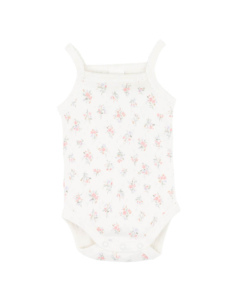 BEBE ANYA DITSY PRINT  ORGANIC SINGLET  BODYSUIT