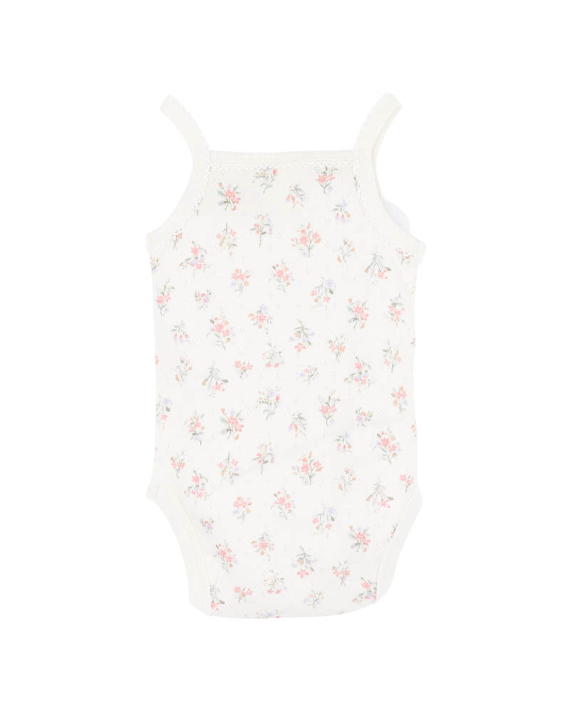BEBE ANYA DITSY PRINT  ORGANIC SINGLET  BODYSUIT