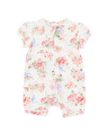 BEBE ANYA BLOOM ORGANIC SS ZIPSUIT