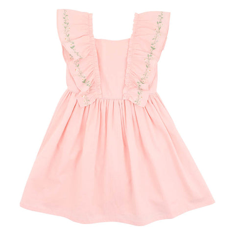 BEBE  TESS EMB. FRILL DRESS