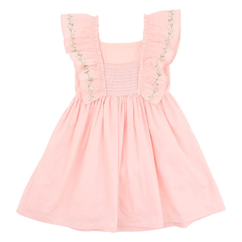BEBE  TESS EMB. FRILL DRESS