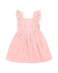 BEBE  TESS EMB. FRILL DRESS