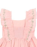 BEBE  TESS EMB. FRILL DRESS