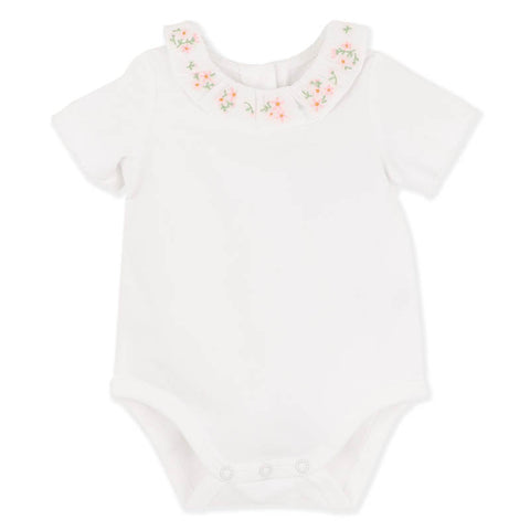 BEBE TESS EMB. COLLAR  BODYSUIT