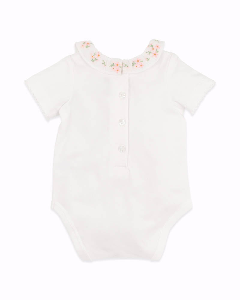 BEBE TESS EMB. COLLAR  BODYSUIT