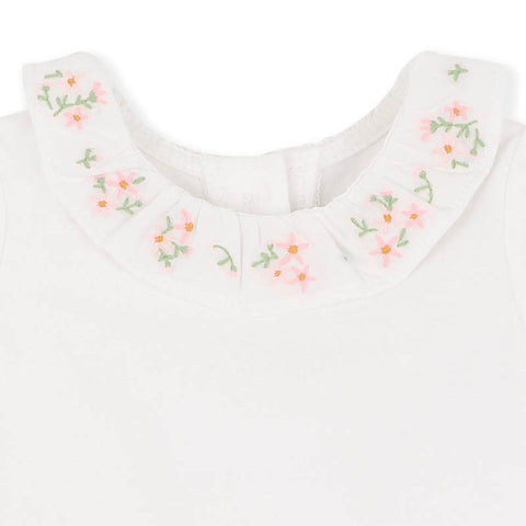 BEBE TESS EMB. COLLAR  BODYSUIT