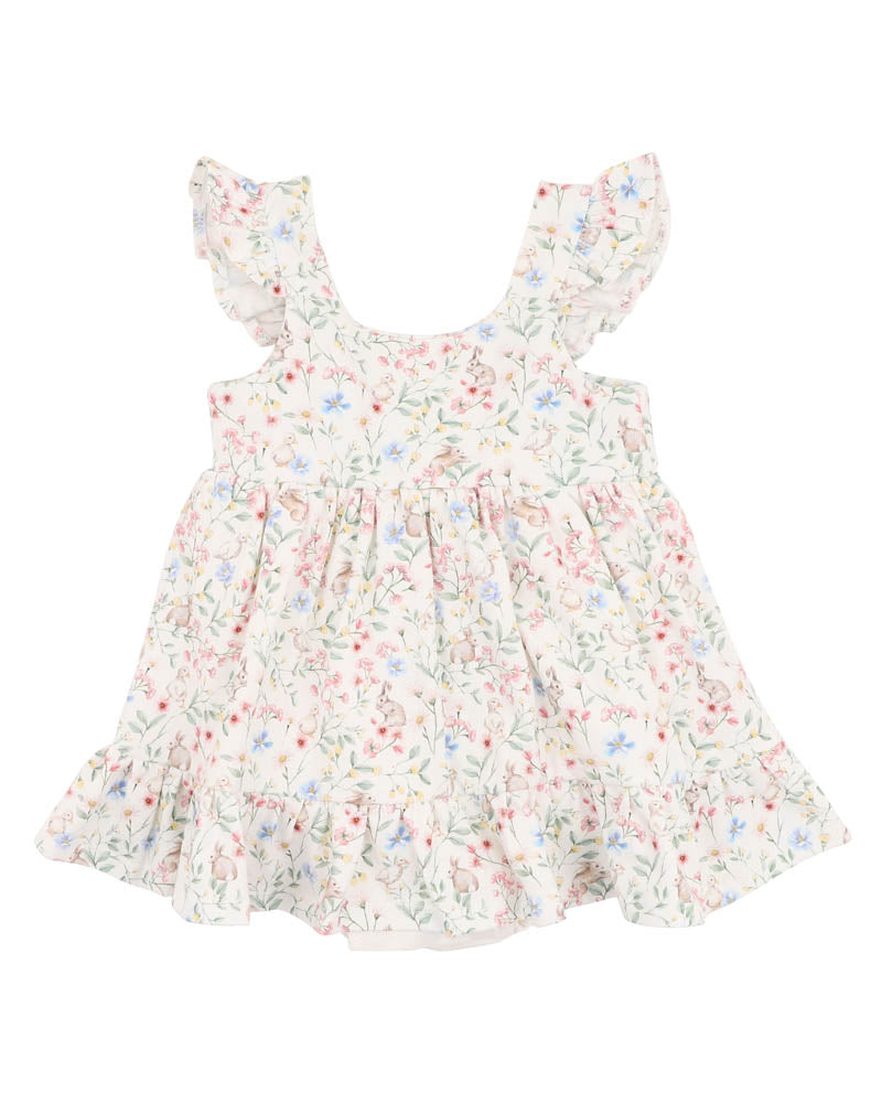 BEBE BONNIE ORGANIC OVERLAY DRESS