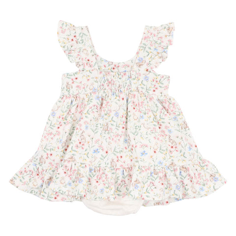 BEBE BONNIE ORGANIC OVERLAY DRESS
