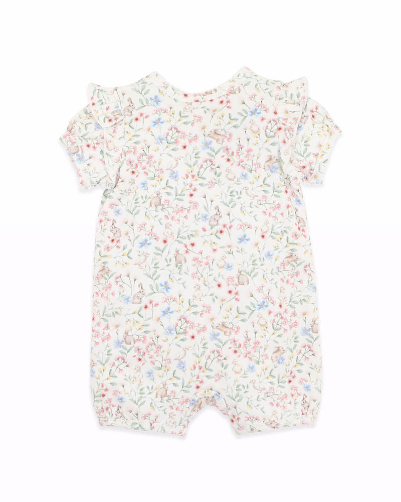 BEBE BONNIE ORGANIC SS ZIPSUIT